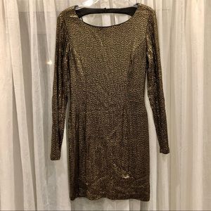 Black & Gold Sequin Guess Dress